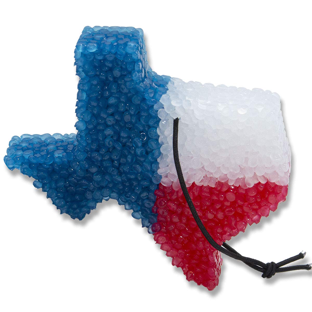 Leather and Lace, Lone Star Candles and More’s Original Aroma of Genuine Leather and Creamy Vanilla, Car & Air Freshener, USA Made in Texas, 3-Color Texas State 1-Pack