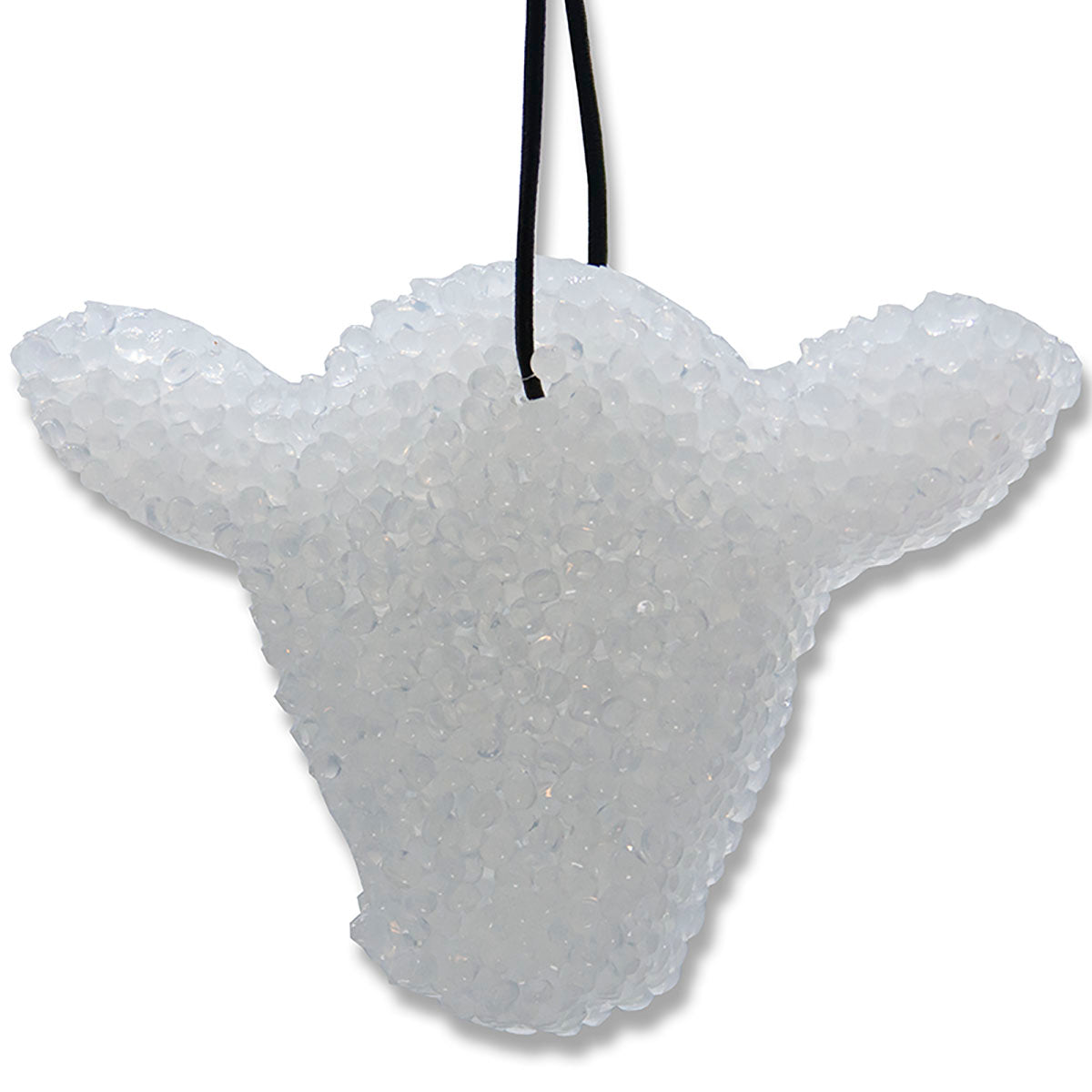 Strawberry Leather, Lone Star Candles & More’s Premium Strongly Scented Freshies, Genuine Leather with Sweet & Juicy Strawberries, Car & Air Freshener, USA Made in Texas, White Cute Cow Face 1-Pack