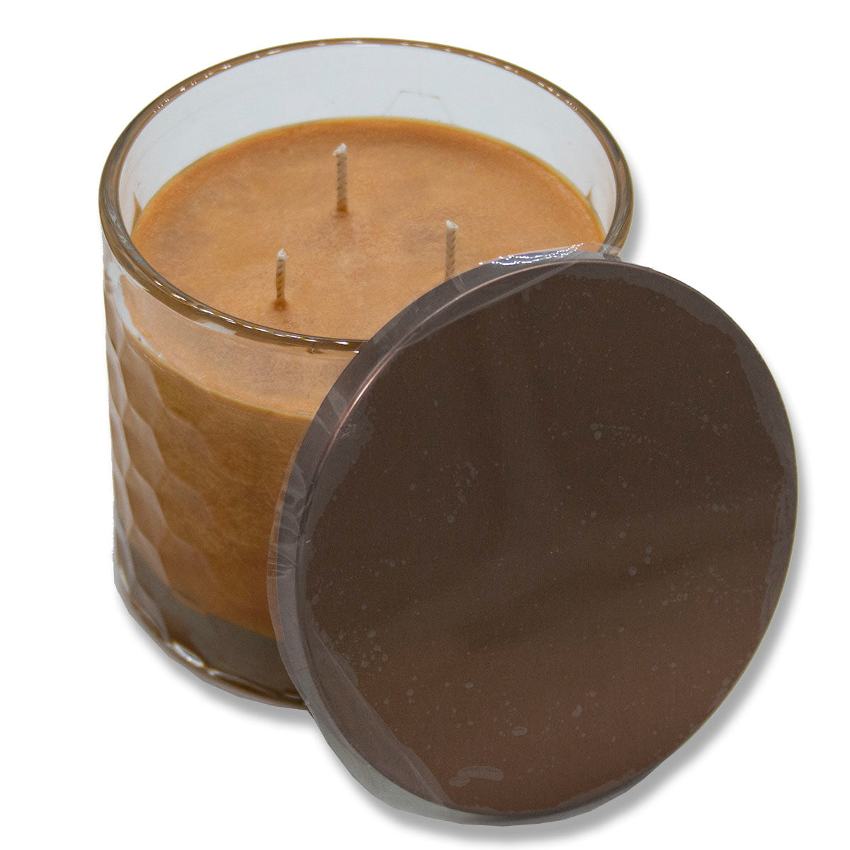 Mahogany Teakwood, Lone Star Candles & More's Premium Hand Poured Soy Wax Candle, A Rich Blend of Fine Woods and Florals, USA Made, Hex Glass Round 18 oz Jar