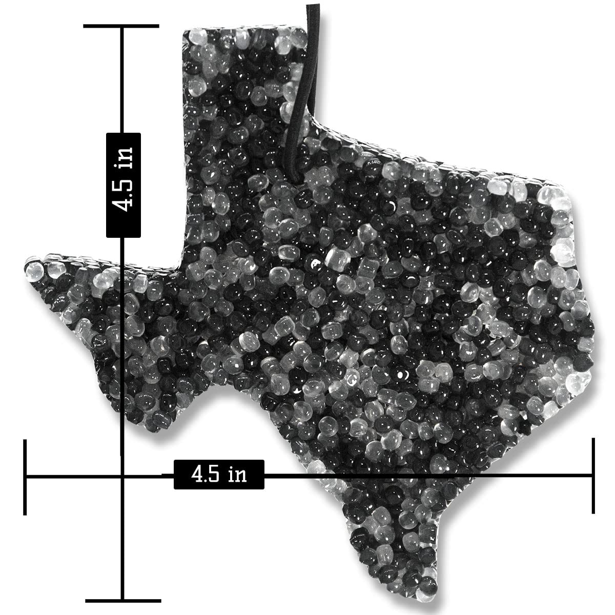 Leather and Lace, Lone Star Candles and More’s Original Aroma of Genuine Leather and Creamy Vanilla, Car & Air Freshener, USA Made in Texas, Black and White Texas State 1-Pack