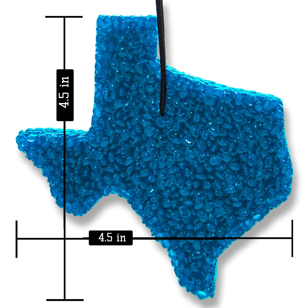 Leather and Lace, Lone Star Candles and More’s Original Aroma of Genuine Leather and Creamy Vanilla, Car & Air Freshener, USA Made in Texas, Blue Texas State 1-Pack