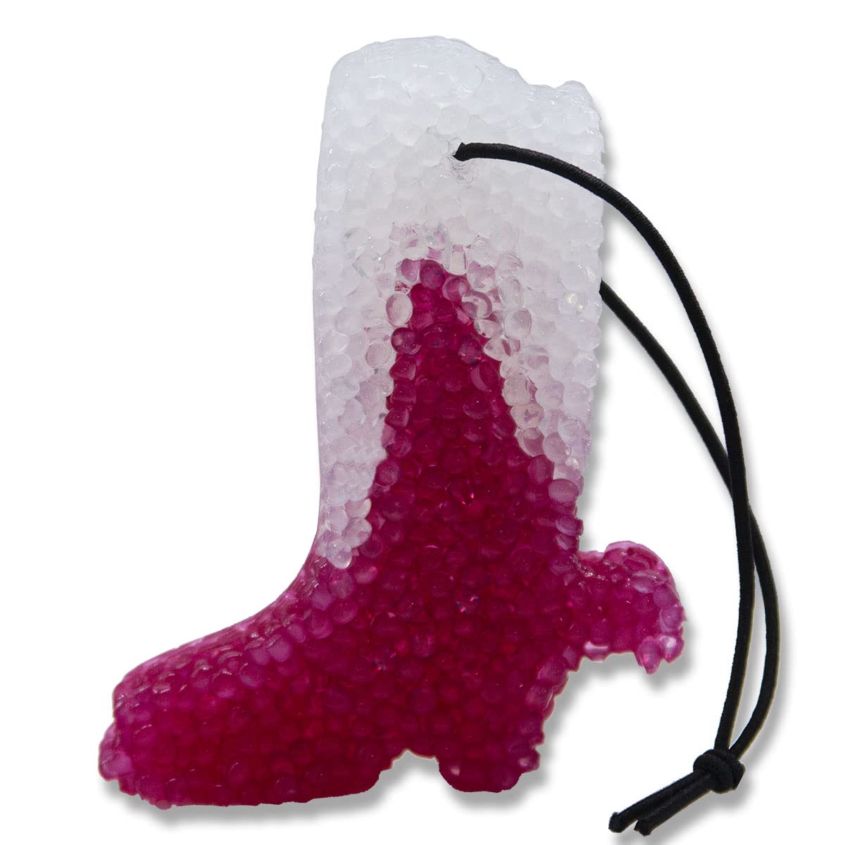 Leather and Lace, Lone Star Candles and More’s Original Aroma of Genuine Leather and Creamy Vanilla, Car & Air Freshener, USA Made in Texas, Magenta and White Boot 1-Pack