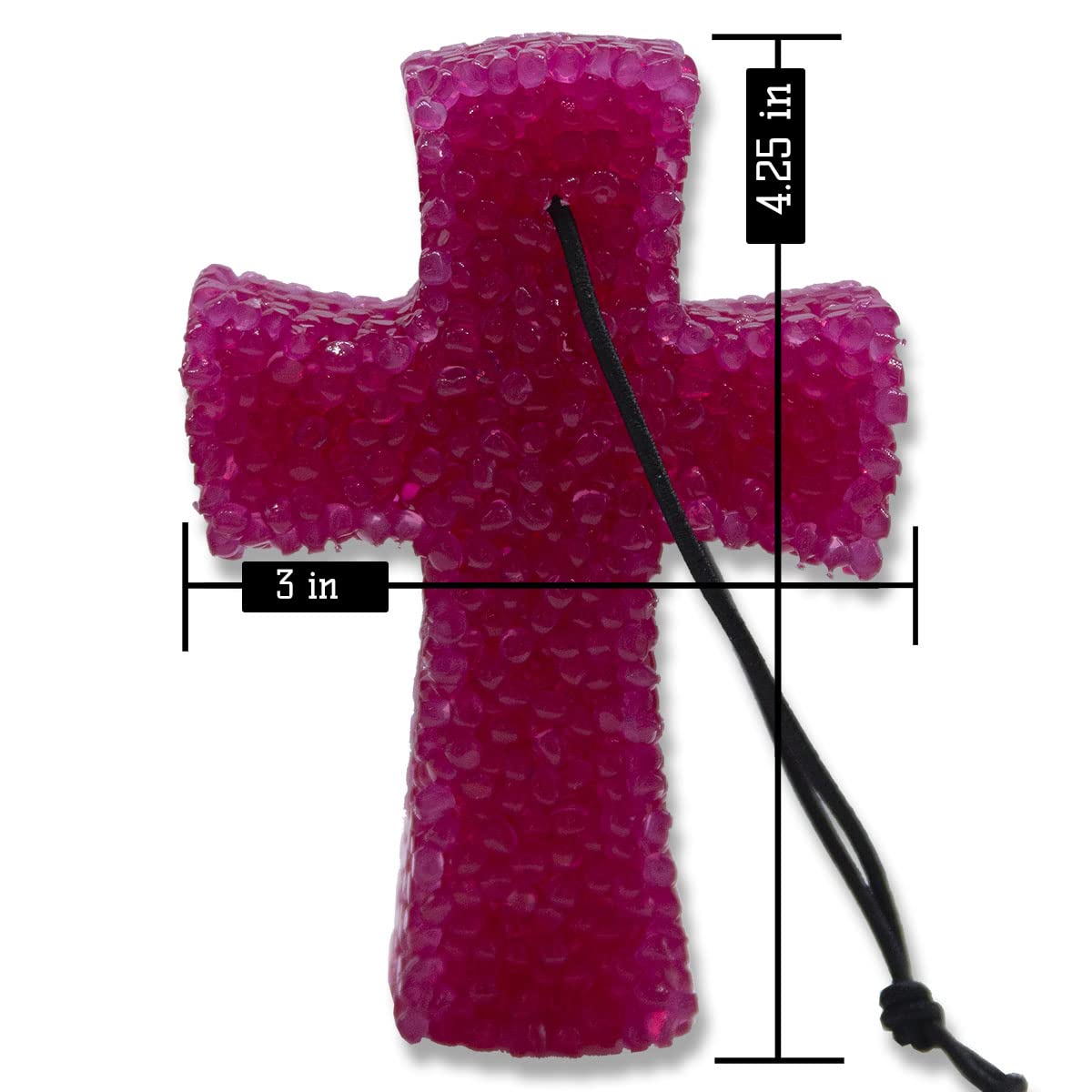 Leather and Lace, Lone Star Candles and More’s Original Aroma of Genuine Leather and Creamy Vanilla, Car & Air Freshener, USA Made in Texas, Magenta Cross 1-Pack