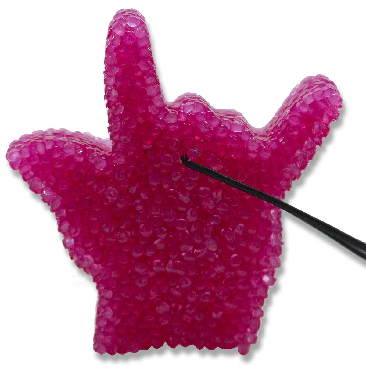 Leather and Lace, Lone Star Candles and More’s Original Aroma of Genuine Leather and Creamy Vanilla, Car & Air Freshener, USA Made in Texas, Magenta I Love You Hand Sign 1-Pack