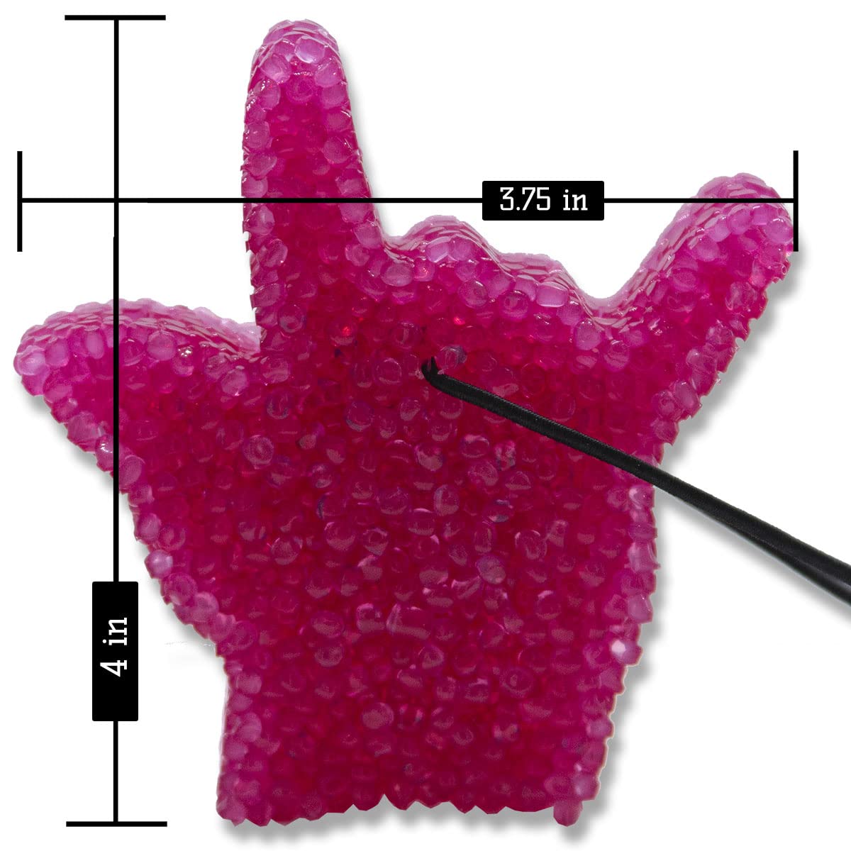 Leather and Lace, Lone Star Candles and More’s Original Aroma of Genuine Leather and Creamy Vanilla, Car & Air Freshener, USA Made in Texas, Magenta I Love You Hand Sign 1-Pack