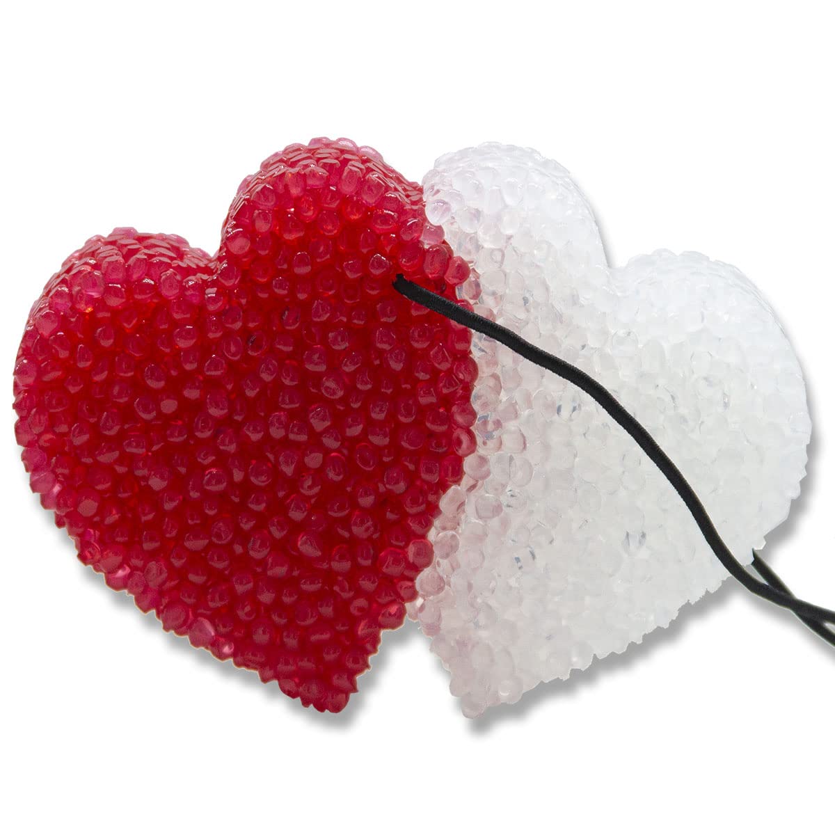 Leather and Lace, Lone Star Candles and More’s Original Aroma of Genuine Leather and Creamy Vanilla, Car & Air Freshener, USA Made in Texas, Red and White 2-Color Heart 1-Pack
