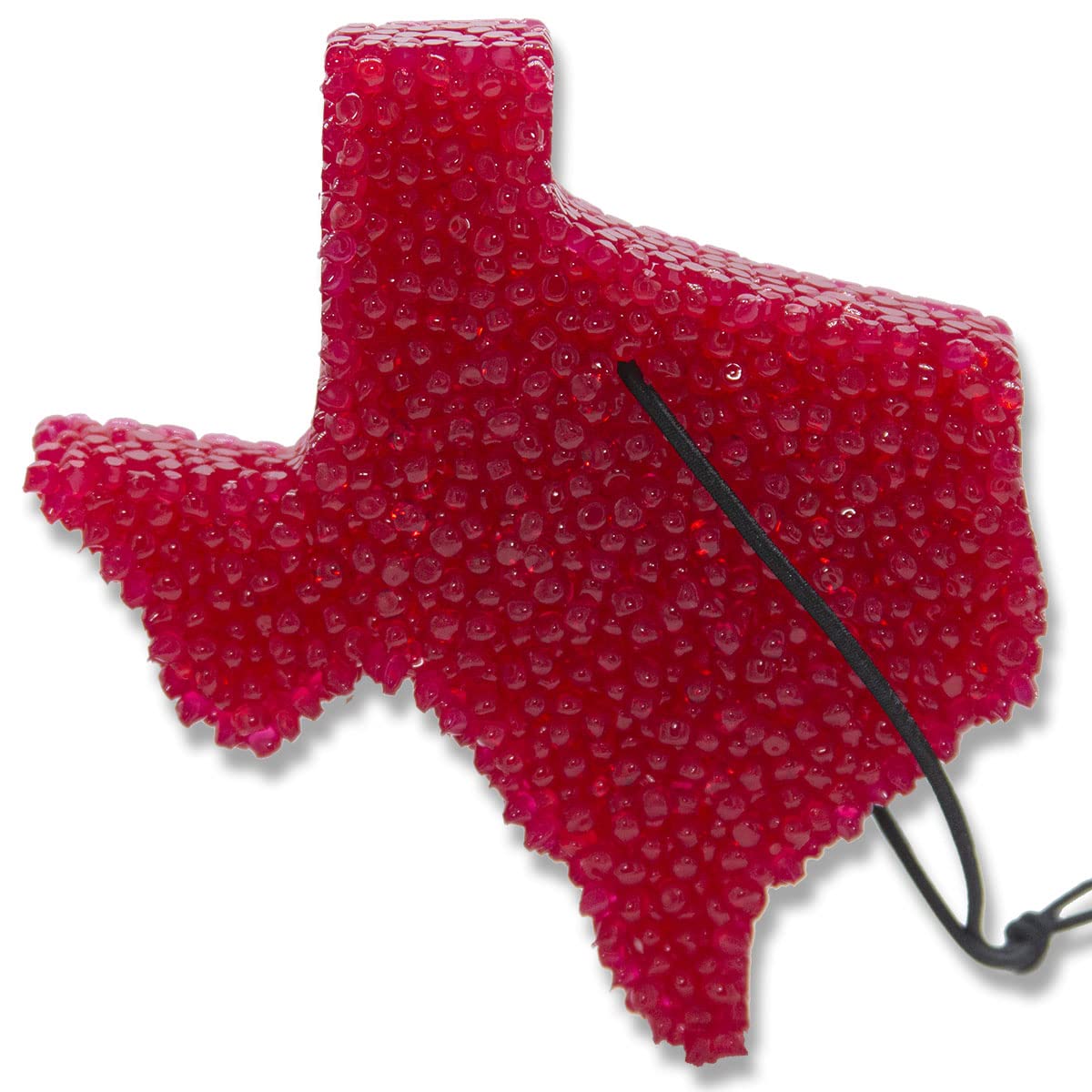 Strawberry Leather, Lone Star Candles & More’s Premium Strongly Scented Freshies, Genuine Leather with Sweet & Juicy Strawberries, Car & Air Freshener, USA Made in Texas, Strawberry Texas State 1-Pack