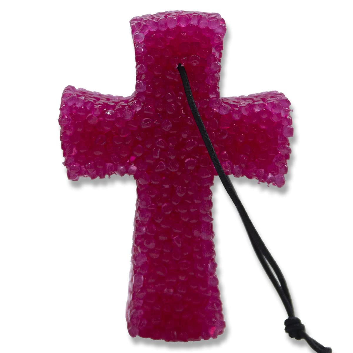 Leather and Lace, Lone Star Candles and More’s Original Aroma of Genuine Leather and Creamy Vanilla, Car & Air Freshener, USA Made in Texas, Magenta Cross 1-Pack