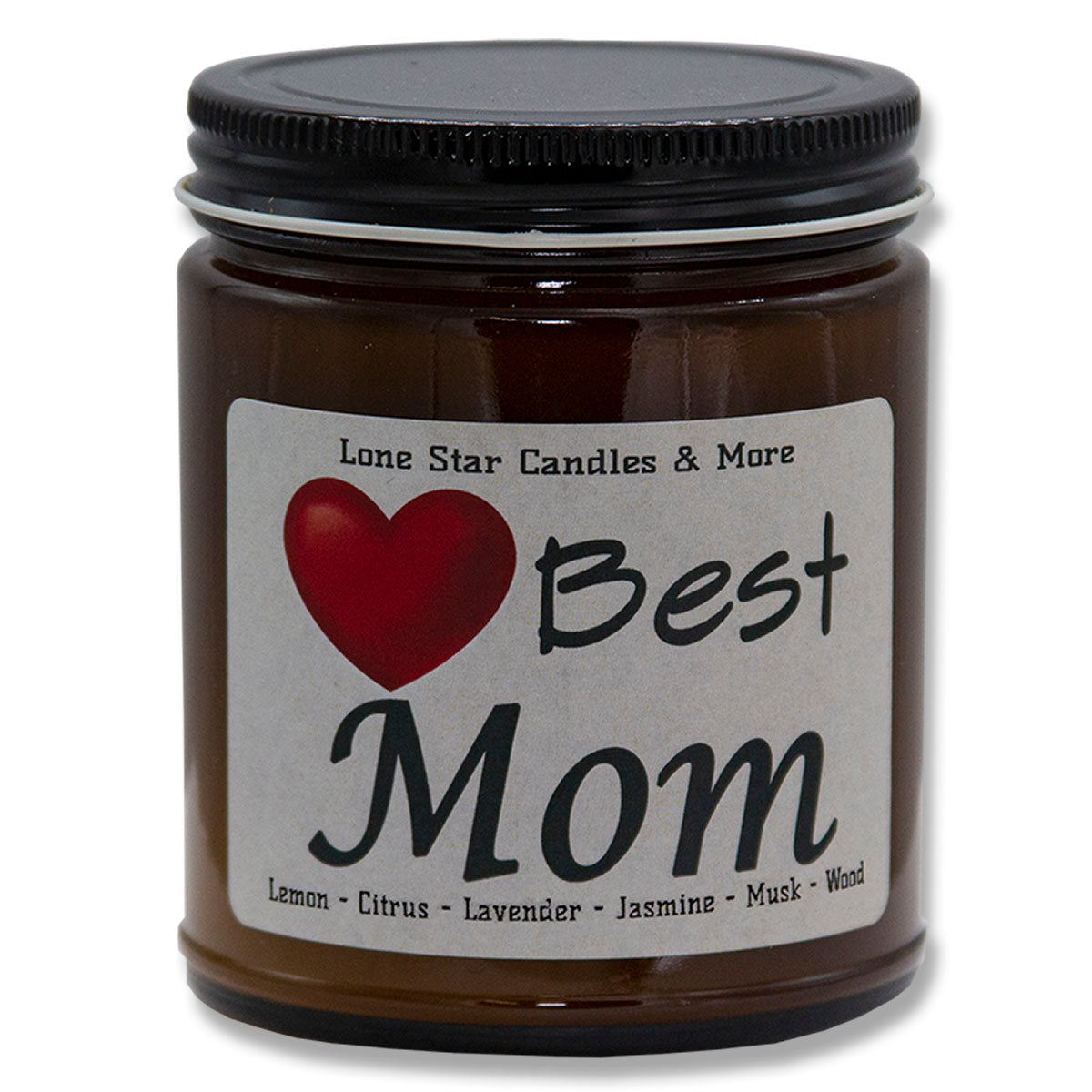 Icy Black, Lone Star Candles & More's Premium Hand Poured Strong Scented Soy Wax Gift Candle, A Uniquely Masculine and Earthy Blend, USA Made in Texas, Amber Glass Jars, 9oz Best Mom