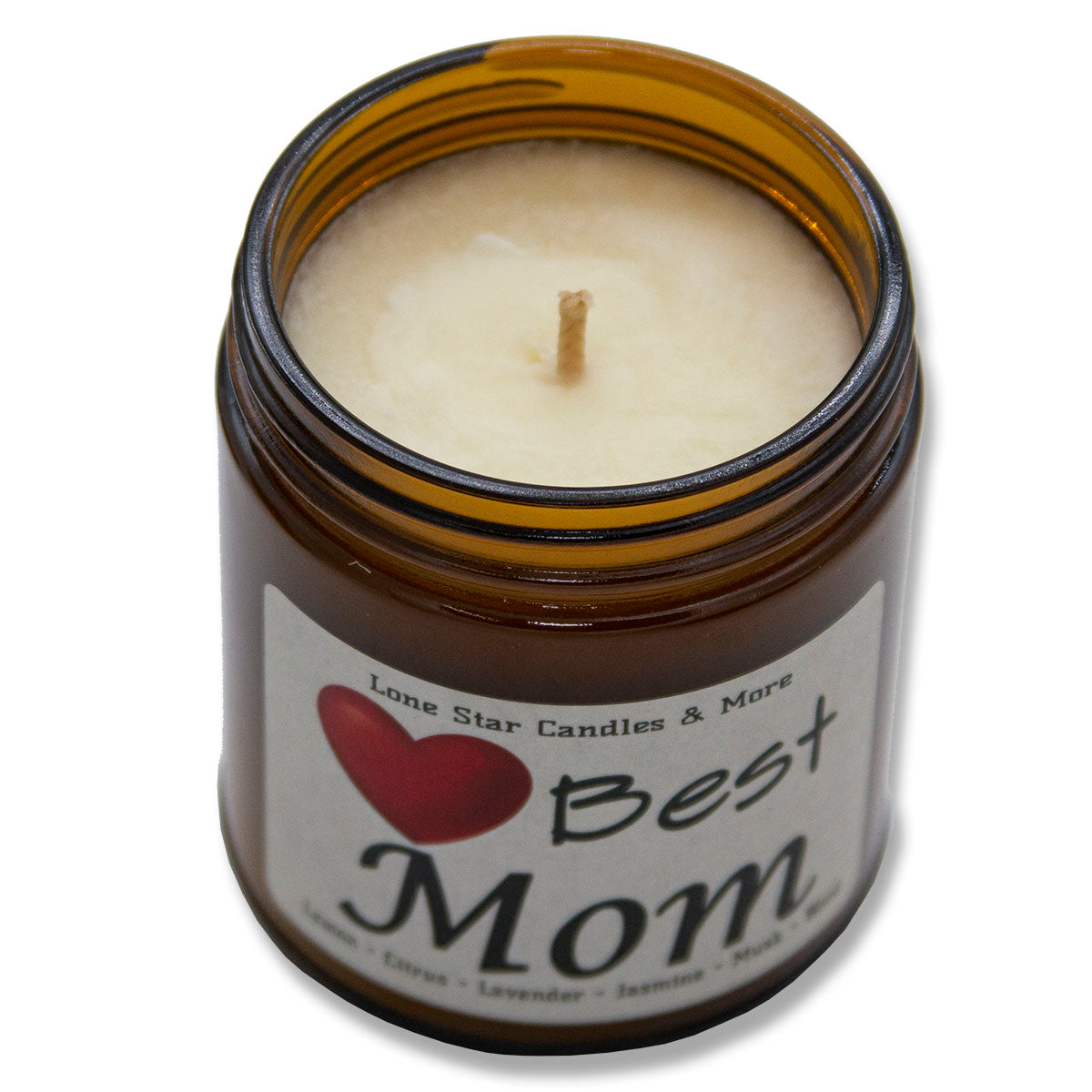 Icy Black, Lone Star Candles & More's Premium Hand Poured Strong Scented Soy Wax Gift Candle, A Uniquely Masculine and Earthy Blend, USA Made in Texas, Amber Glass Jars, 9oz Best Mom