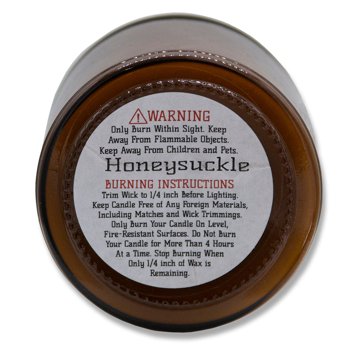 Honeysuckle, Lone Star Candles & More's Premium Hand Poured Strongly Scented Soy Wax Gift Candle, The perfect Spring and Summer-Time Scent, USA Made in Texas, Round Amber Glass Jar 9oz Happy Birthday