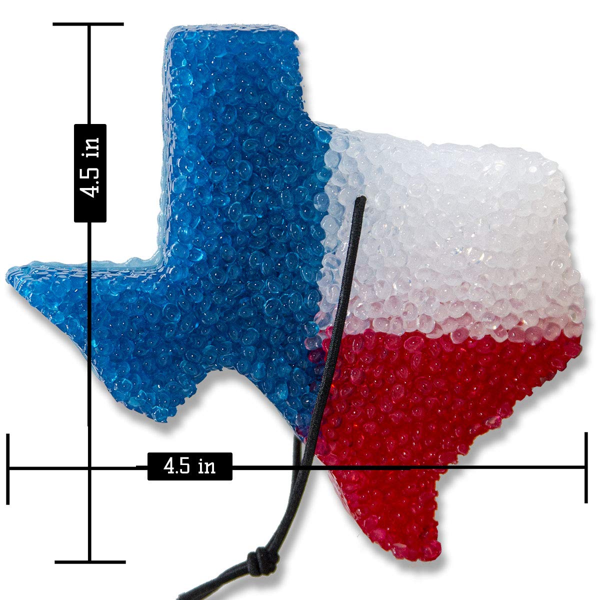 Leather and Lace, Lone Star Candles and More’s Original Aroma of Genuine Leather and Creamy Vanilla, Car & Air Freshener, USA Made in Texas, 3-Color Texas State 1-Pack