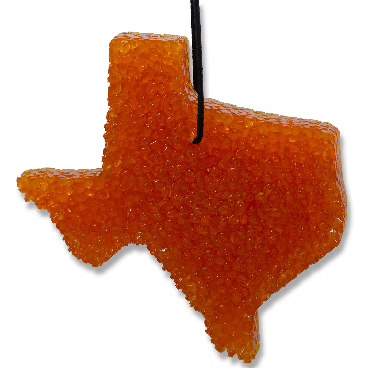 Leather, Lone Star Candles & More’s Premium Strongly Scented Freshies, Authentic Aroma of Genuine Leather, Car & Air Freshener, USA Made in Texas, Orange Texas State 1-Pack