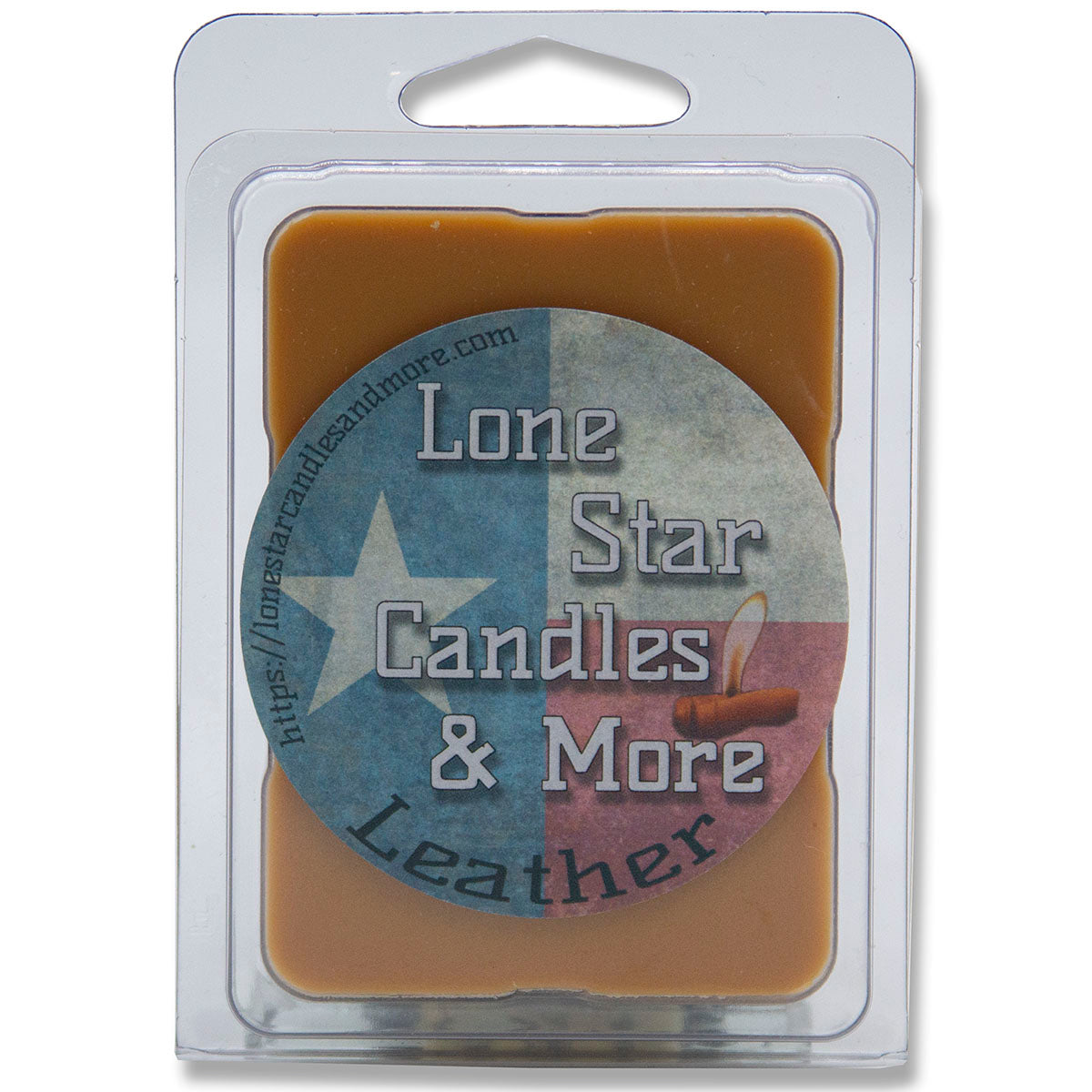 Leather, Lone Star Candles & More’s Premium Hand Poured Soy Wax Melts, Strongly Scented Authentic Aroma of Genuine Leather, 2.7oz, 6 Strongly Scented Wax Cubes, 1-Pack