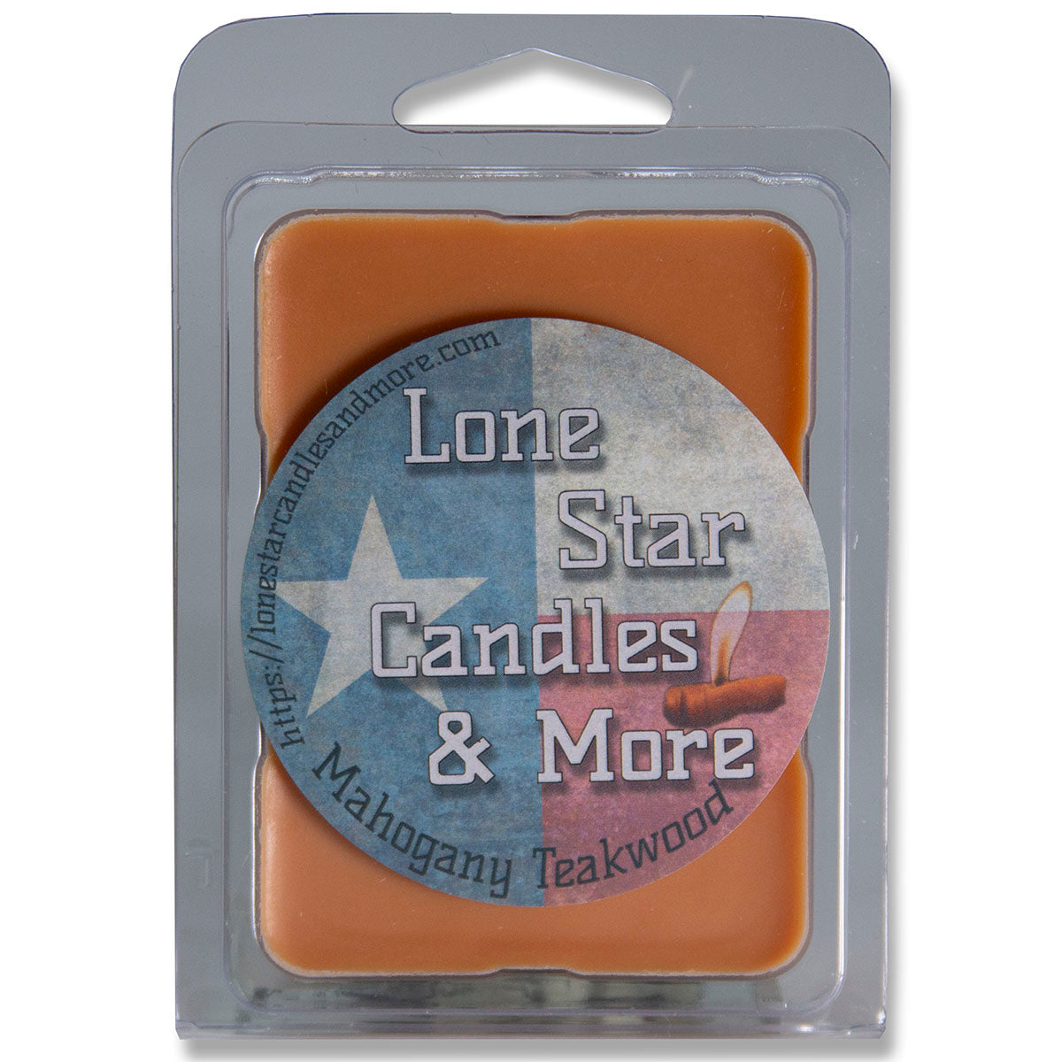 Mahogany Teakwood, Lone Star Candles & More's Premium Strongly Scented Hand Poured Wax Melts