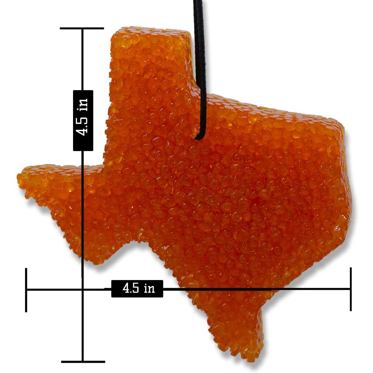 Leather and Lace, Lone Star Candles and More’s Original Aroma of Genuine Leather and Creamy Vanilla, Car & Air Freshener, USA Made in Texas, Orange Texas State 1-Pack