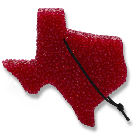 Leather and Lace, Lone Star Candles and More’s Original Aroma of Genuine Leather and Creamy Vanilla, Car & Air Freshener, USA Made in Texas, Red Texas State 1-Pack