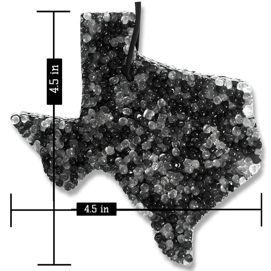 Leather, Lone Star Candles & More’s Premium Strongly Scented Freshies, Authentic Aroma of Genuine Leather, Car & Air Freshener, USA Made in Texas, Black & White Texas State 1-Pack