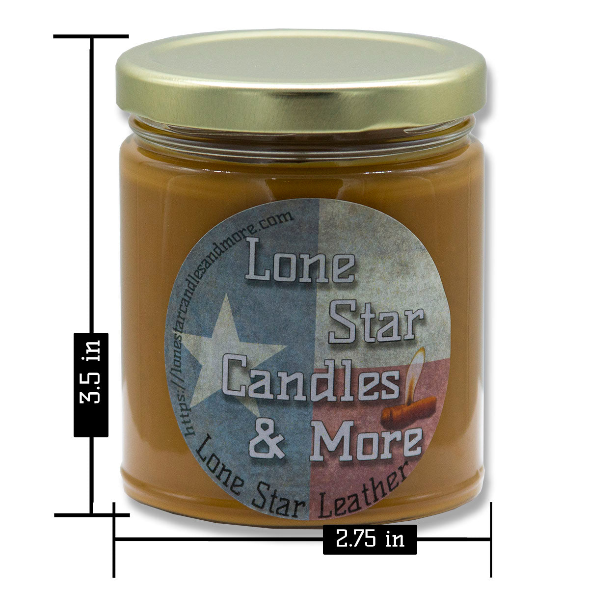 9oz Leather Candle with 45 Hour Burn Time 100% Soy Wax