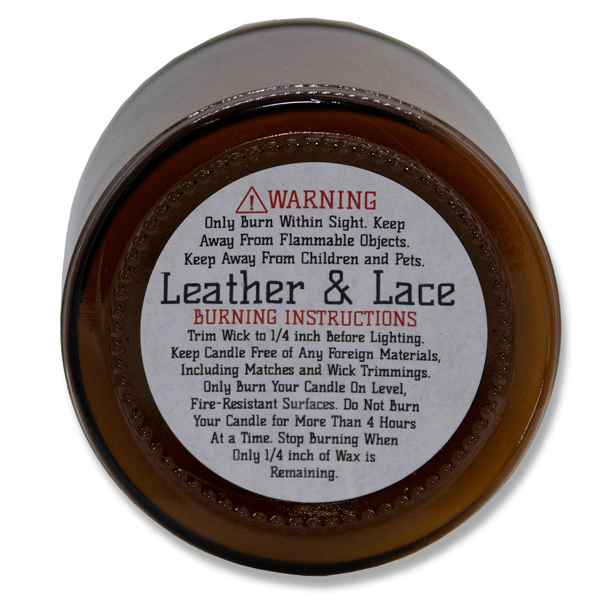 Leather & Lace, Lone Star Candles & More's Premium Hand Poured Strong Scented Soy Wax Gift Candle, Aroma of Genuine Leather & Creamy Vanilla, USA Made in Texas, Amber Glass Jars, 9oz Happy Birthday