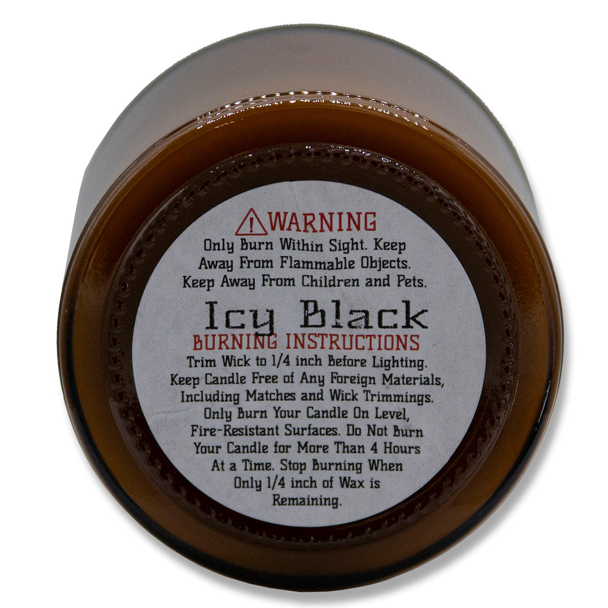 Icy Black, Lone Star Candles & More's Premium Hand Poured Strong Scented Soy Wax Gift Candle, A Uniquely Masculine and Earthy Blend, USA Made in Texas, Amber Glass Jars, 9oz Best Mom