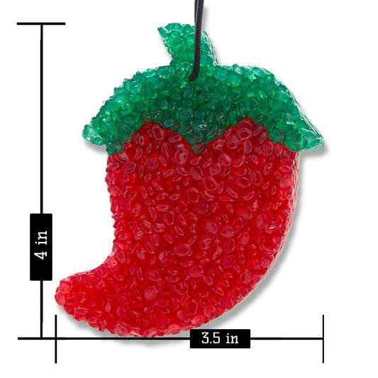 Lone Star Candles & More's Premium Strongly Scented Freshies, Car & Air Freshener, USA Made, Chili Pepper 1-Pack Dimensions