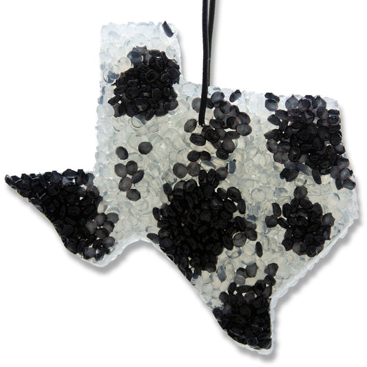 Cranberries & Sandalwood, Lone Star Candles & More's Premium Strongly Scented Freshies, A Delightful Mix of Spiced Cranberry, & Sandalwood, Car & Air Freshener, USA Made in TX, Black TX Cowhide 1-Pack