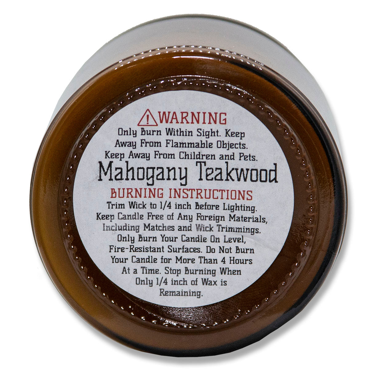 Mahogany Teakwood, Lone Star Candles & More's Premium Hand Poured Strongly Scented Soy Wax Gift Candle, A Rich Blend of Fine Woods and Florals, USA Made in Texas, Amber Glass Jar 9oz Happy Birthday