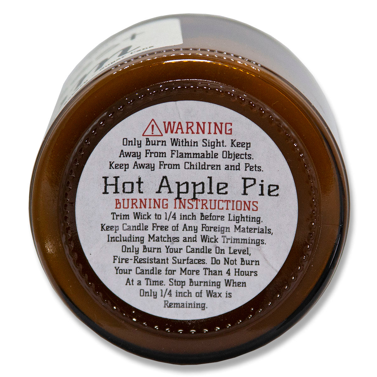 Hot Apple Pie, Lone Star Candles & More's Premium Hand Poured Strongly Scented Soy Wax Gift Candle, Warm Sweet Baked Apples, and Flaky Pie Crust, USA Made in Texas, Amber Glass Jar 9oz Happy Birthday