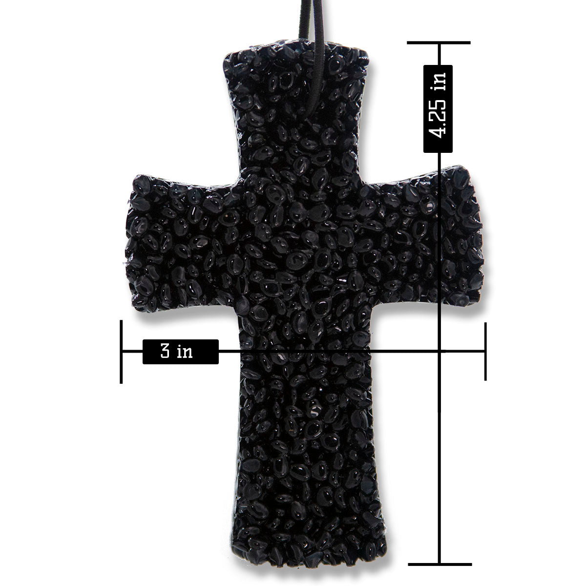 Lone Star Candles & More's Premium Strongly Scented Freshies, Car & Air Freshener, USA Made, Black Cross 1-Pack