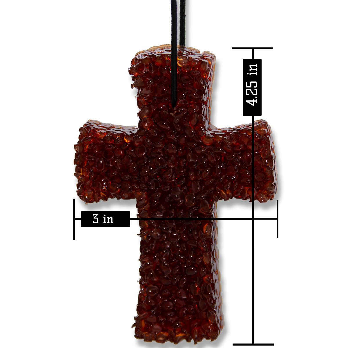 Lone Star Candles & More's Premium Strongly Scented Freshies, Car & Air Freshener, USA Made in Texas, Brown Cross 1-Pack